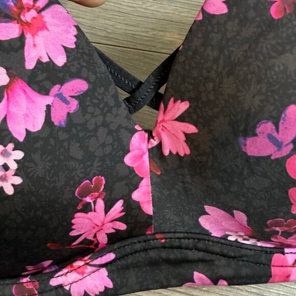 Torrid Curve Bra Size 40D 360 Back Smoothing Wire Free Push-Up Plunge Gothic - Picture 13 of 16